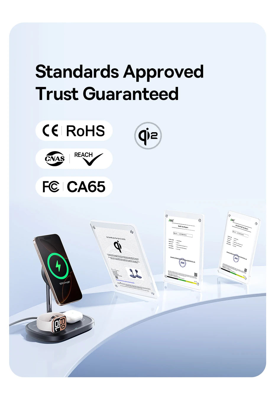 BASEUS Enerfill FS4 3in1 Wireless Charging Stand with TEC Cooling