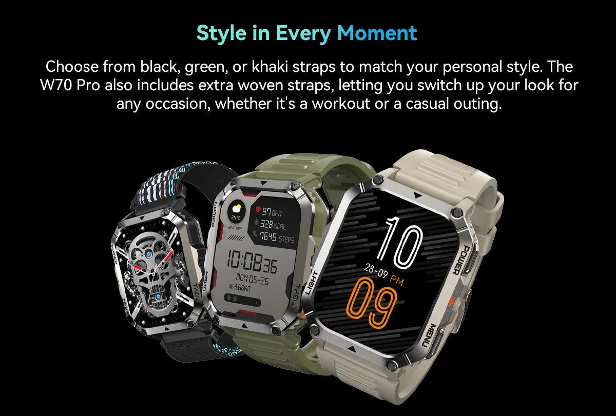 BLACKVIEW W70 2.01" Tactical Smart Watch