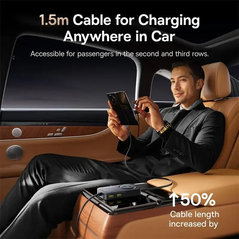 BASEUS PrimeTrip VW1 In-Car Charger with Retractable Cable