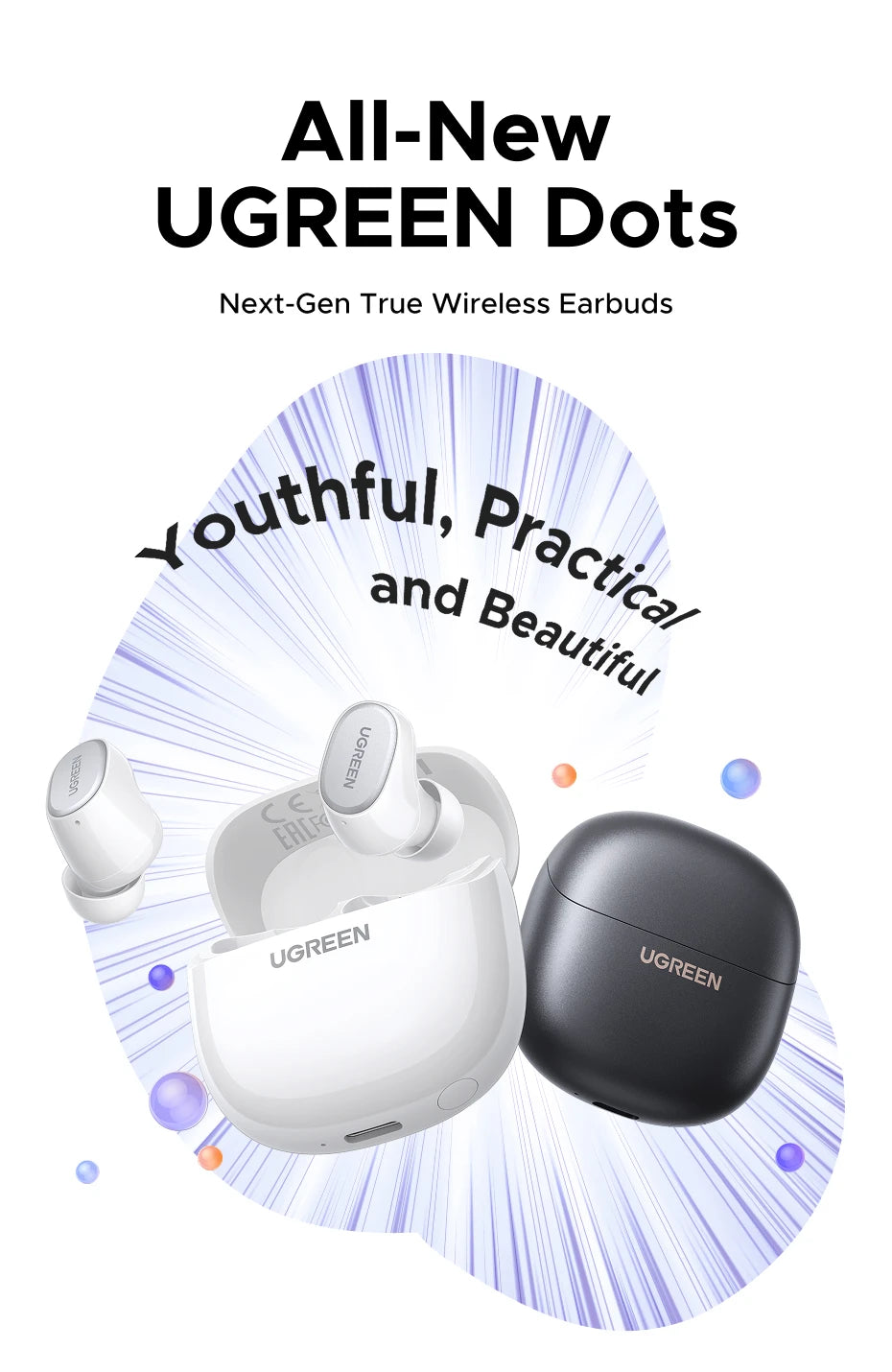 UGREEN Dots Bluetooth Wireless Earbuds