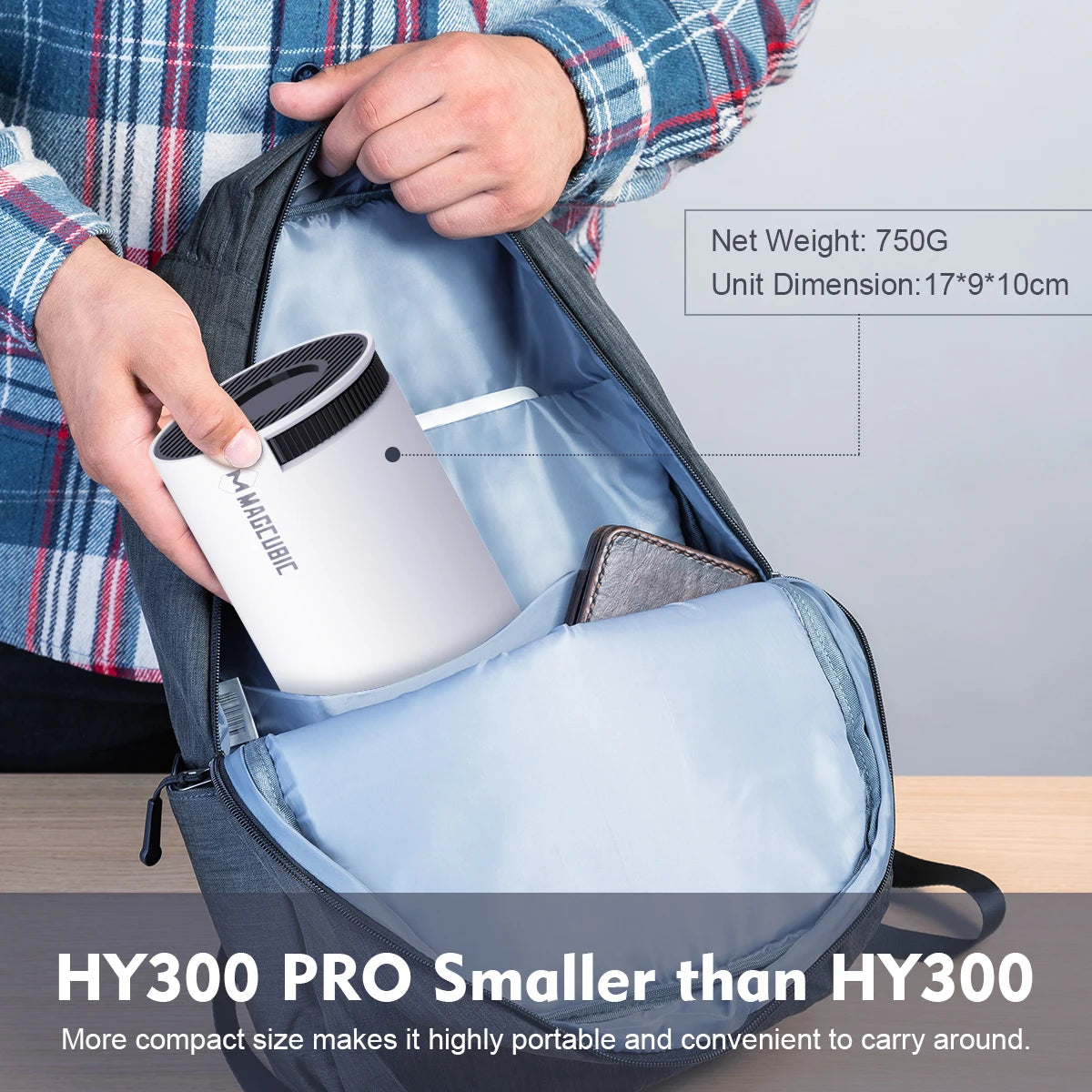 MAGCUBIC HY300 Pro Portable Bluetooth Home Cinema Projector