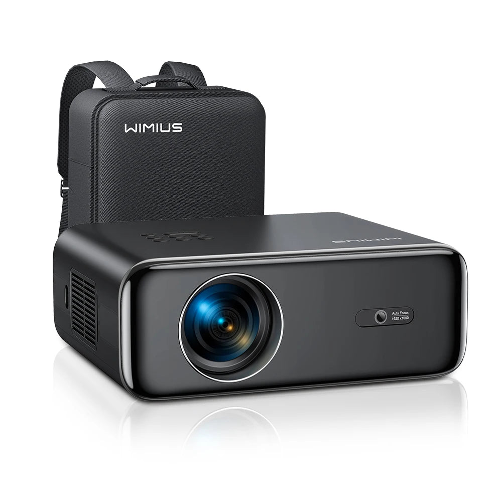 WiMius 25000 Lumens 1080P Portable Bluetooth Home Cinema Projector