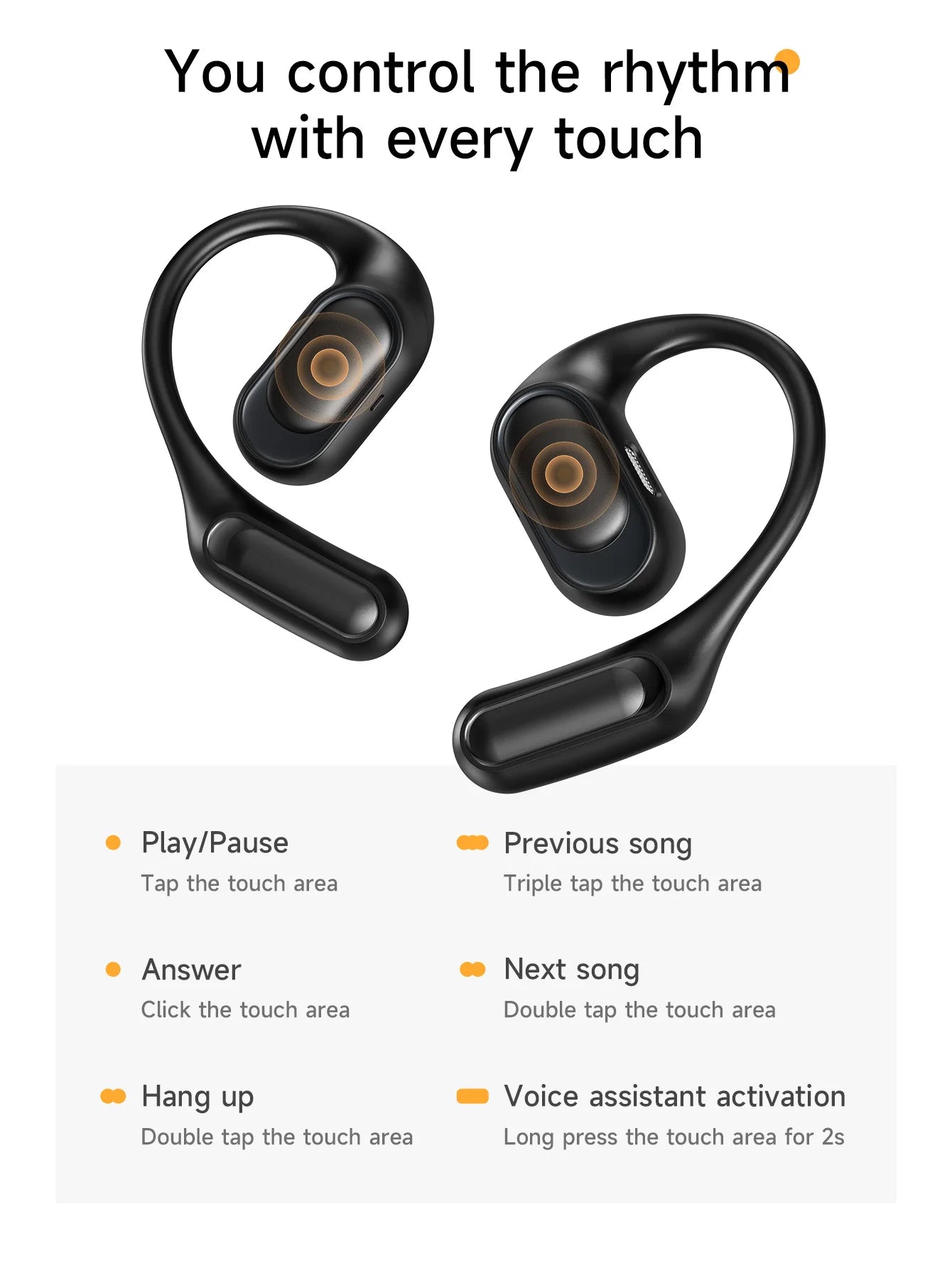 HOCO EA11 Honey Bluetooth Wireless Open Ear Headphones