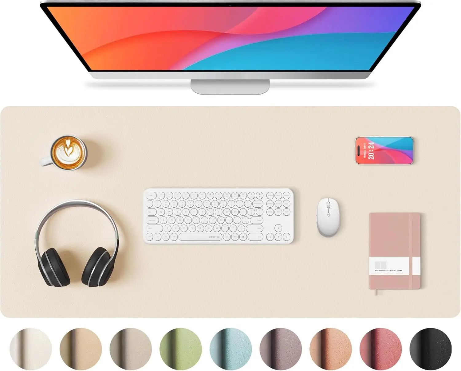 YSAGi Non-Slip PU Leather Desk Mat