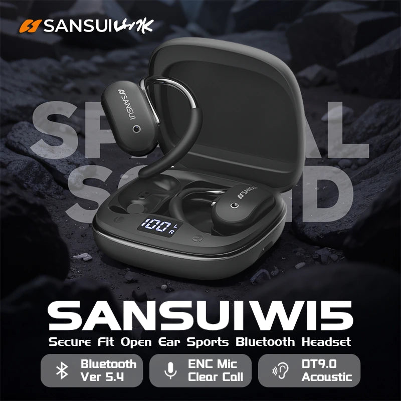 SANSUI W15 Bluetooth Wireless Open Ear Headphones