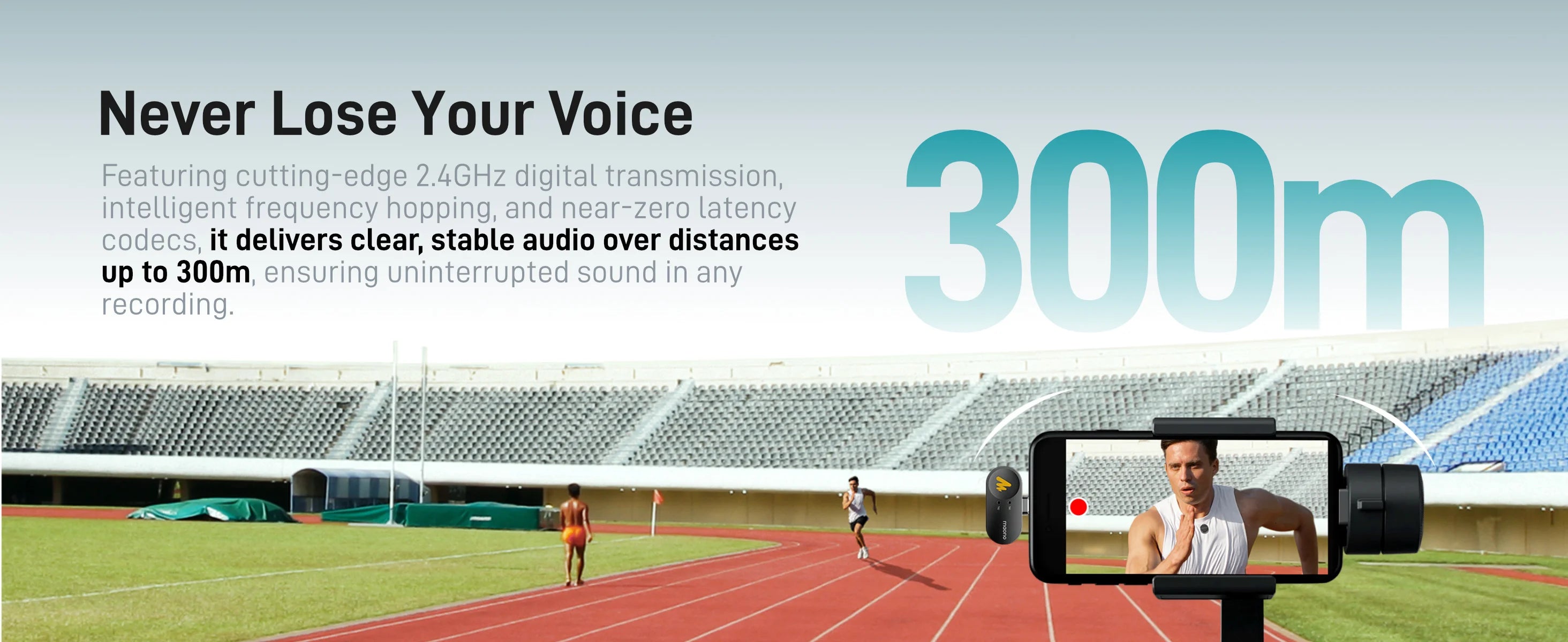 MAONO Wave T5 Mini Wireless Microphone with Voice Filters