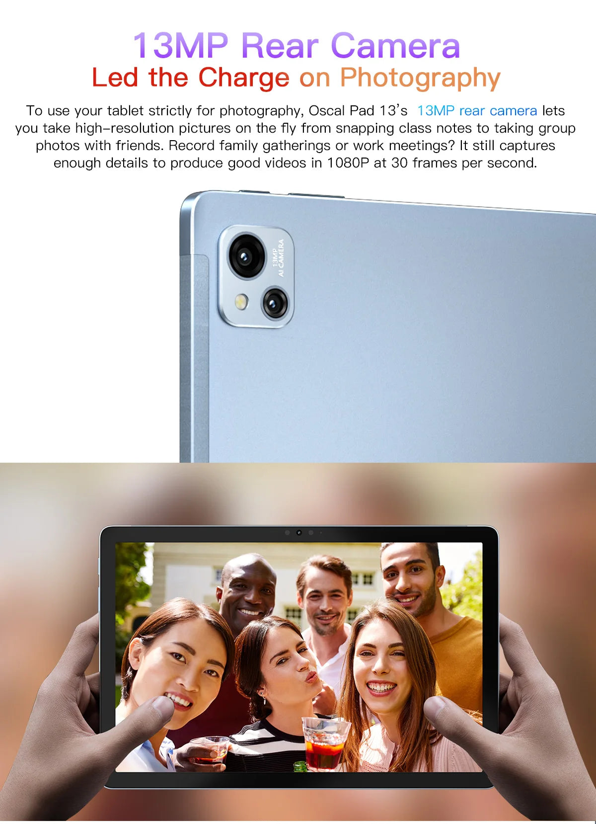 BLACKVIEW Oscal Pad 13 10.1" HD WiFi Android Tablet - 256GB