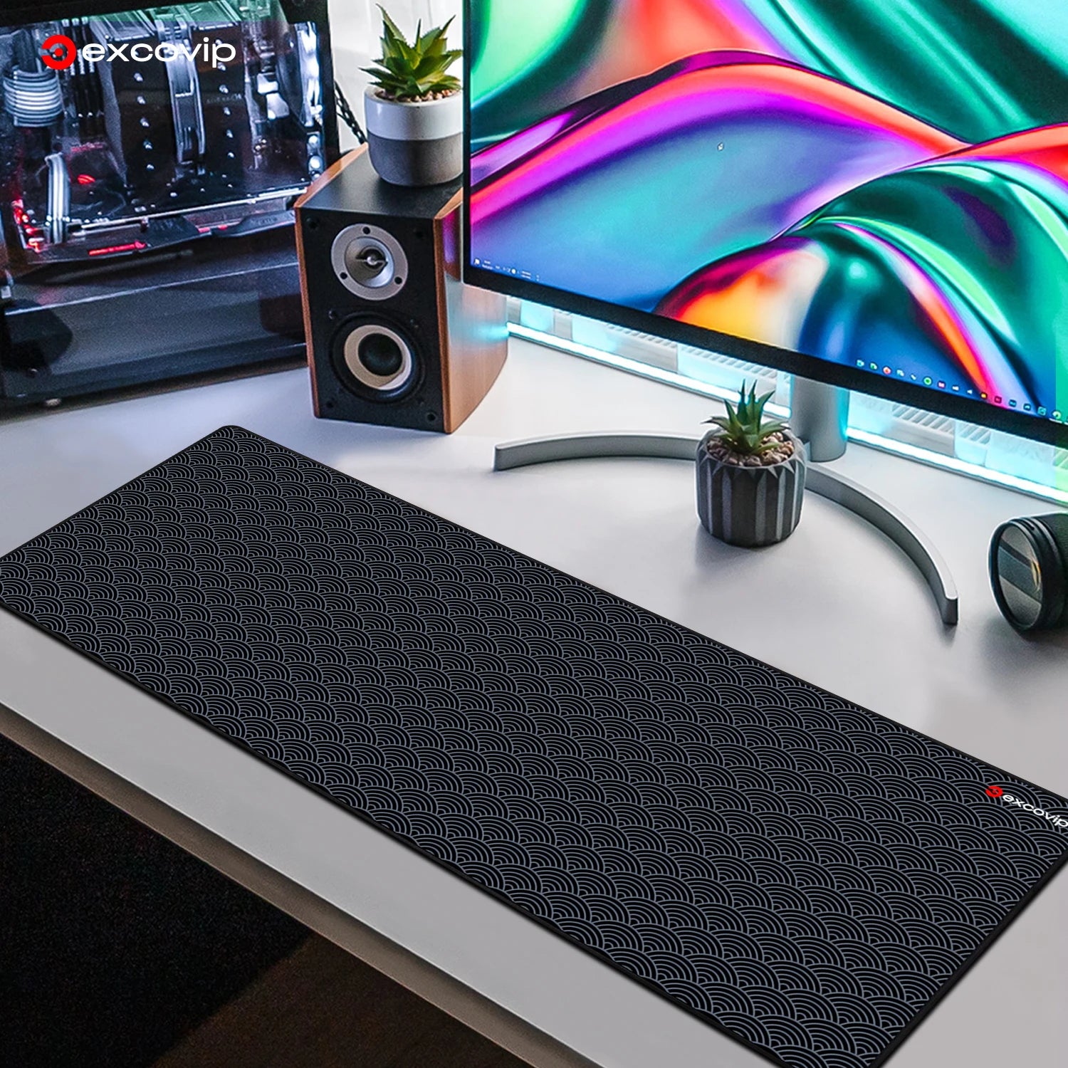 EXCO Non-Slip Cloud Design Desk Mat & Gaming Pad