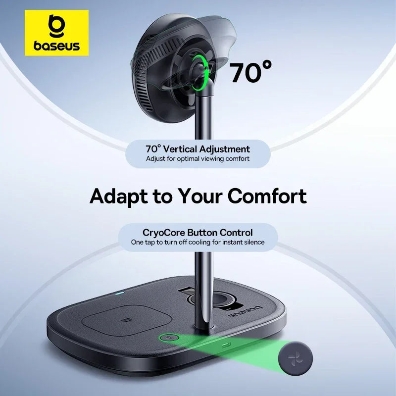 BASEUS Enerfill FS4 3in1 Wireless Charging Stand with TEC Cooling