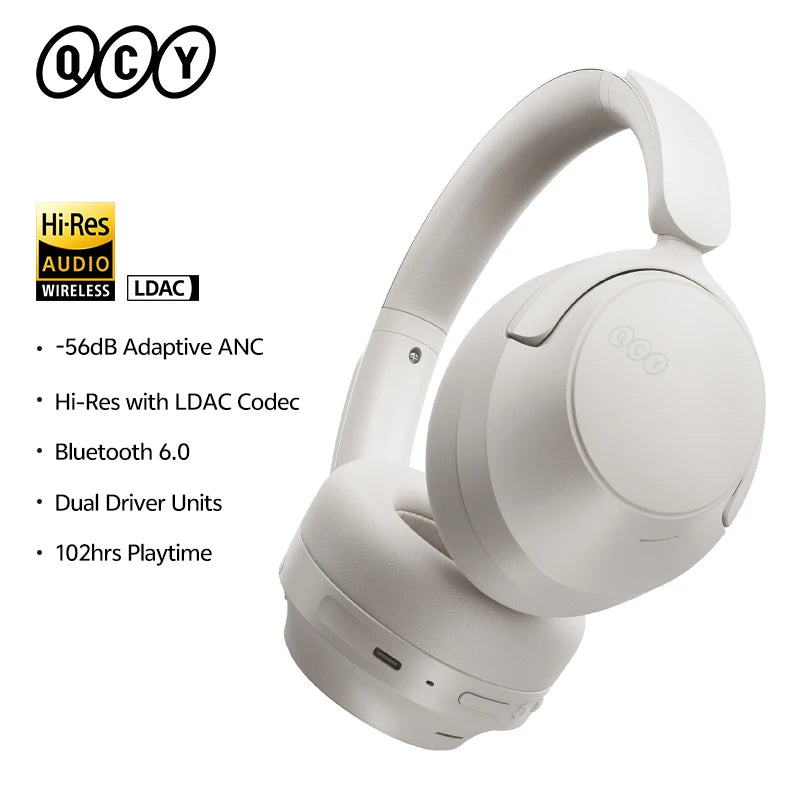 QCY H3S Adaptive Noise Cancelling Bluetooth Wireless Headphones