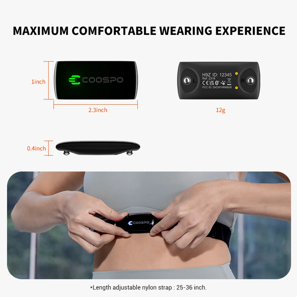 COOSPO H9Z Rechargeable Heart Rate Monitor Armband