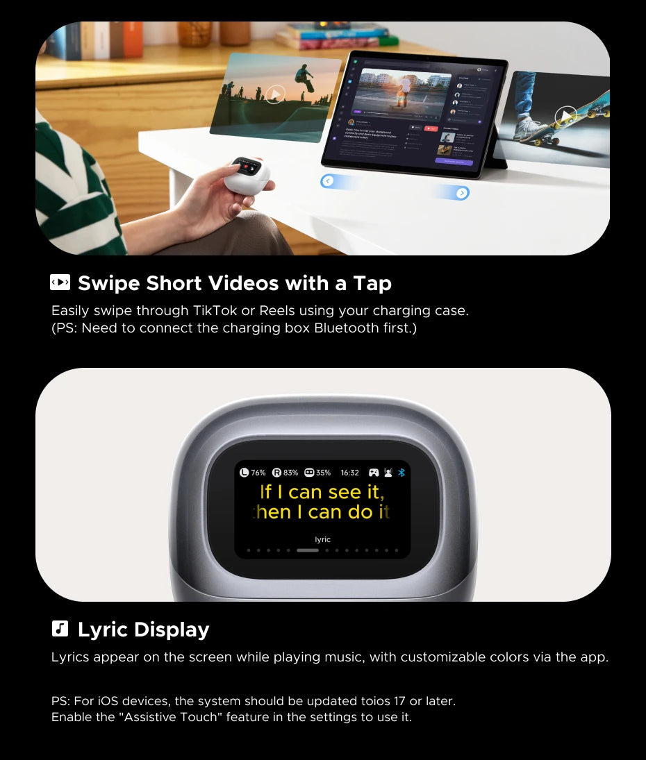 UGREEN LightBuds Magic Noice Cancelling Bluetooth Wireless Earphones