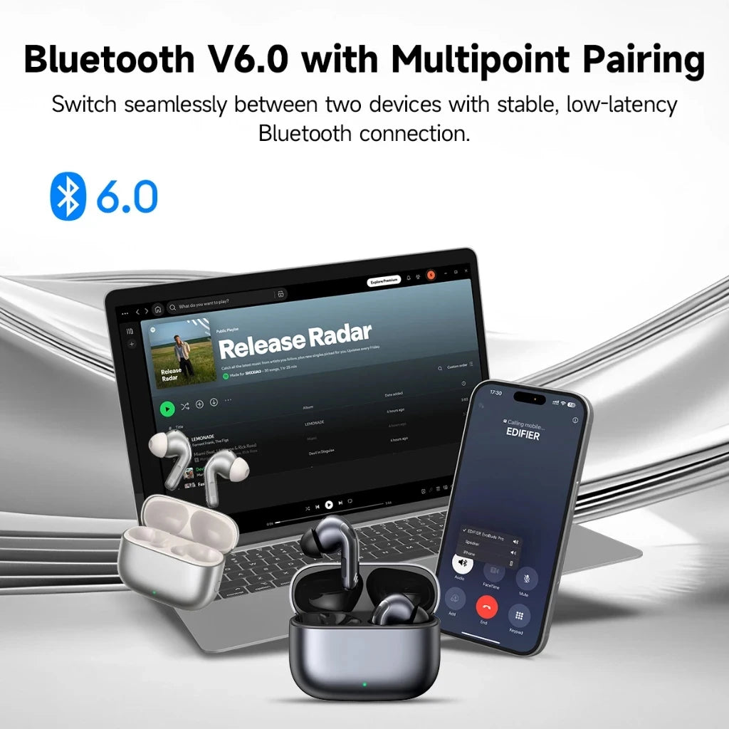 EDIFIER Evobuds Pro Noise Cancelling Bluetooth Wireless Earbuds