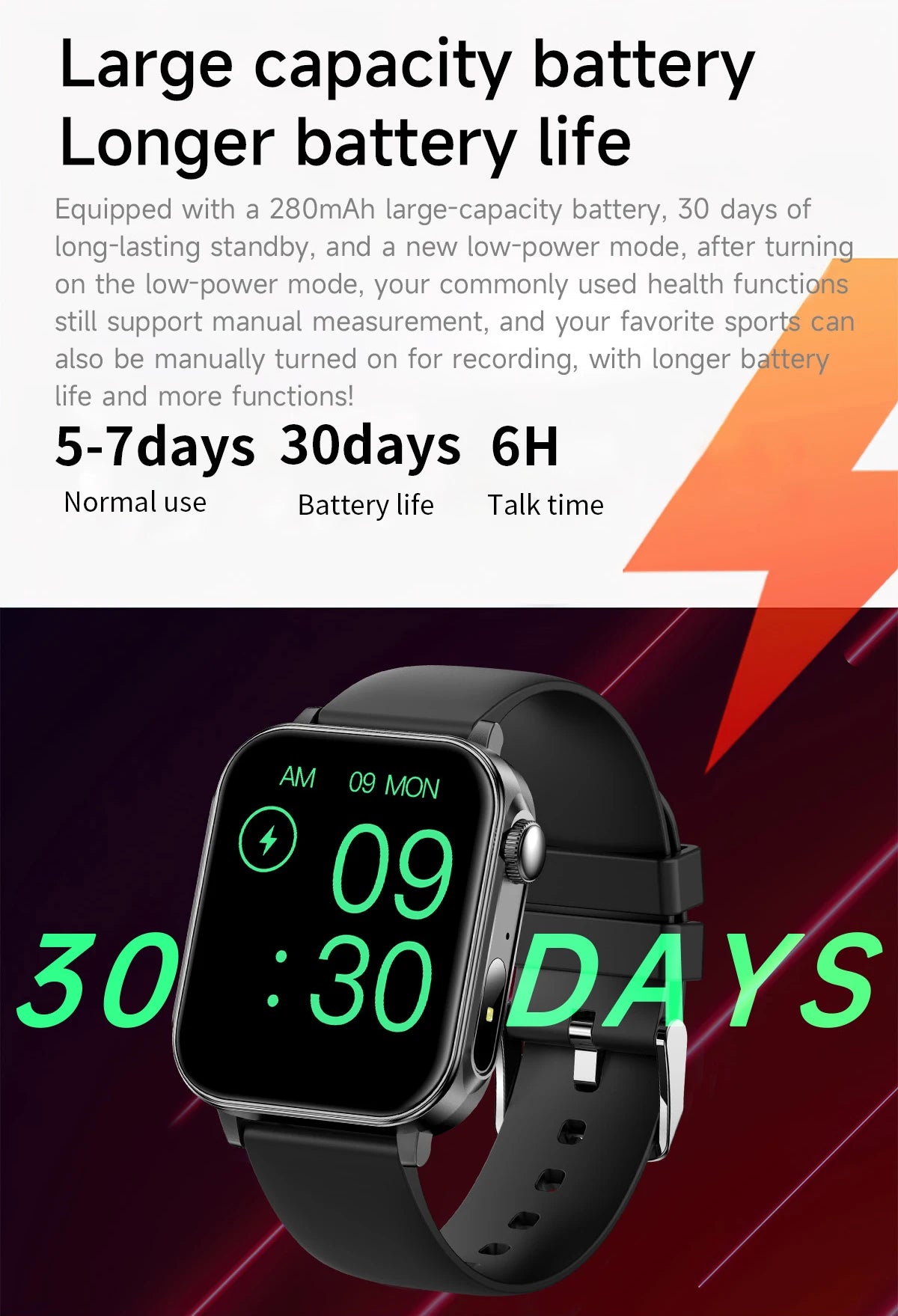 COLMI P80 1.83" HD Smart Watch with Flashlight