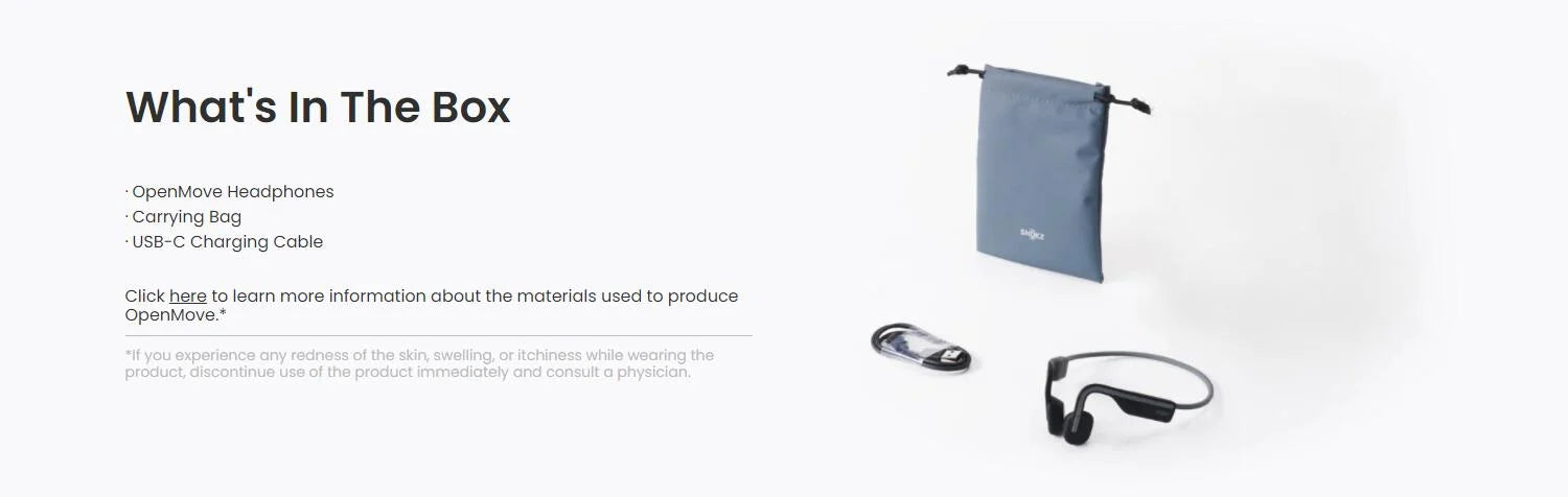 SHOKZ OpenMove Bone Conduction Open-Ear Headphones