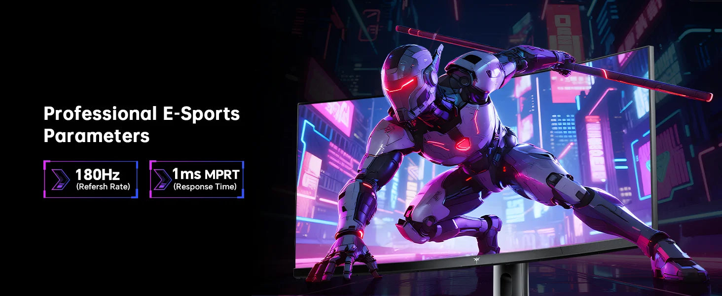 KTC 34" 180Hz UWQHD Curved Gaming Monitor - Black