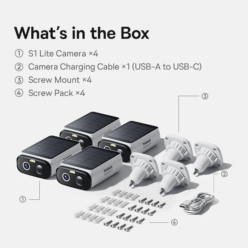 BASEUS Security S1 Lite 2K Smart Home Security Camera Kit