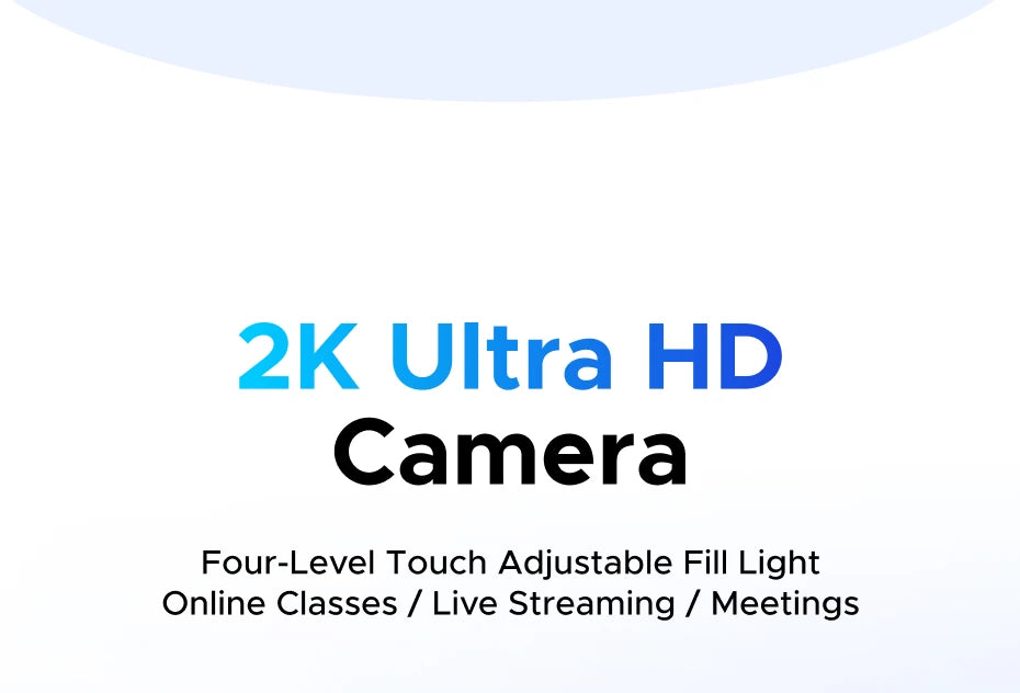 UGREEN 2K Ultra HD Streaming Webcam with Built-In Light