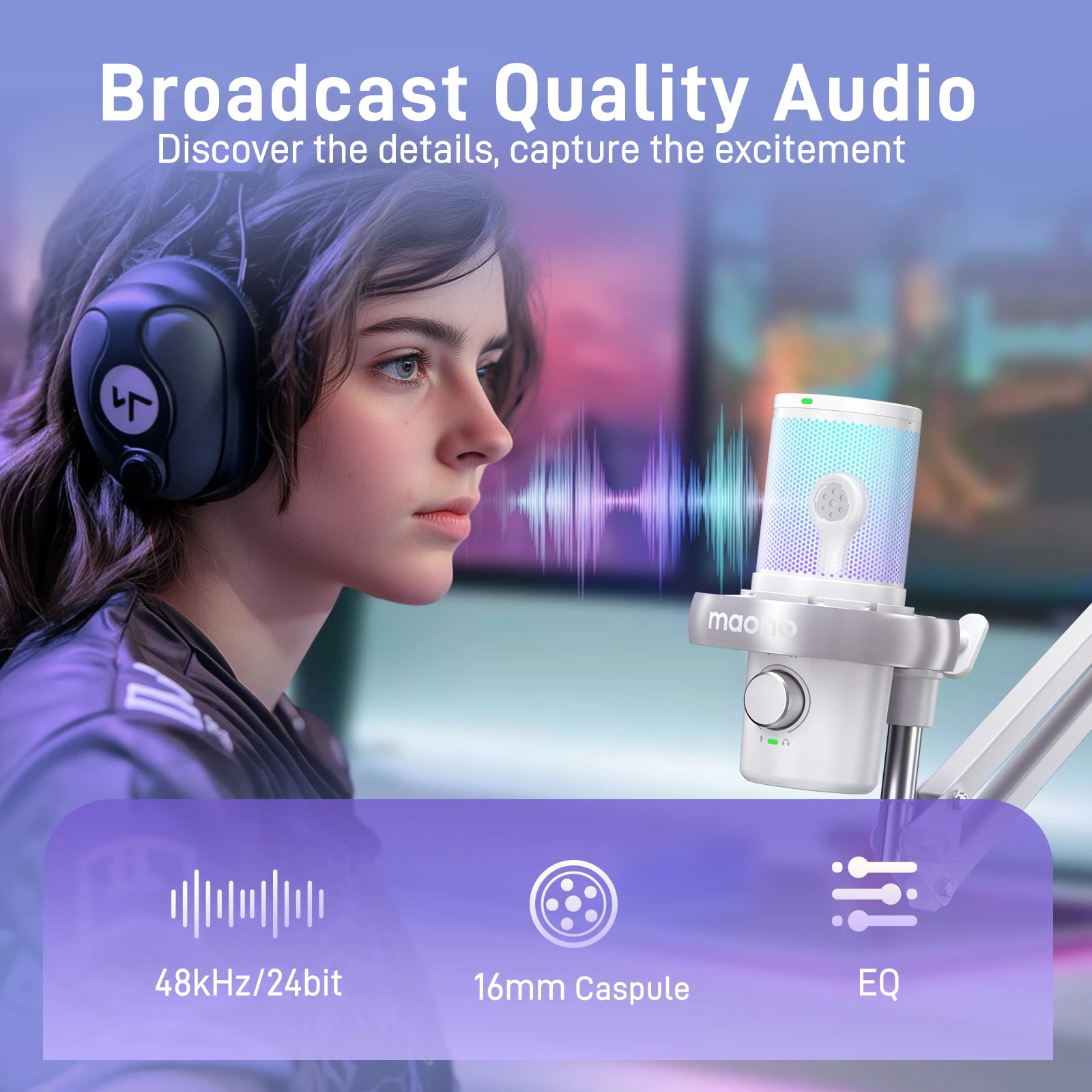 MAONO DM40 USB Streaming Microphone with AI Voice Changer