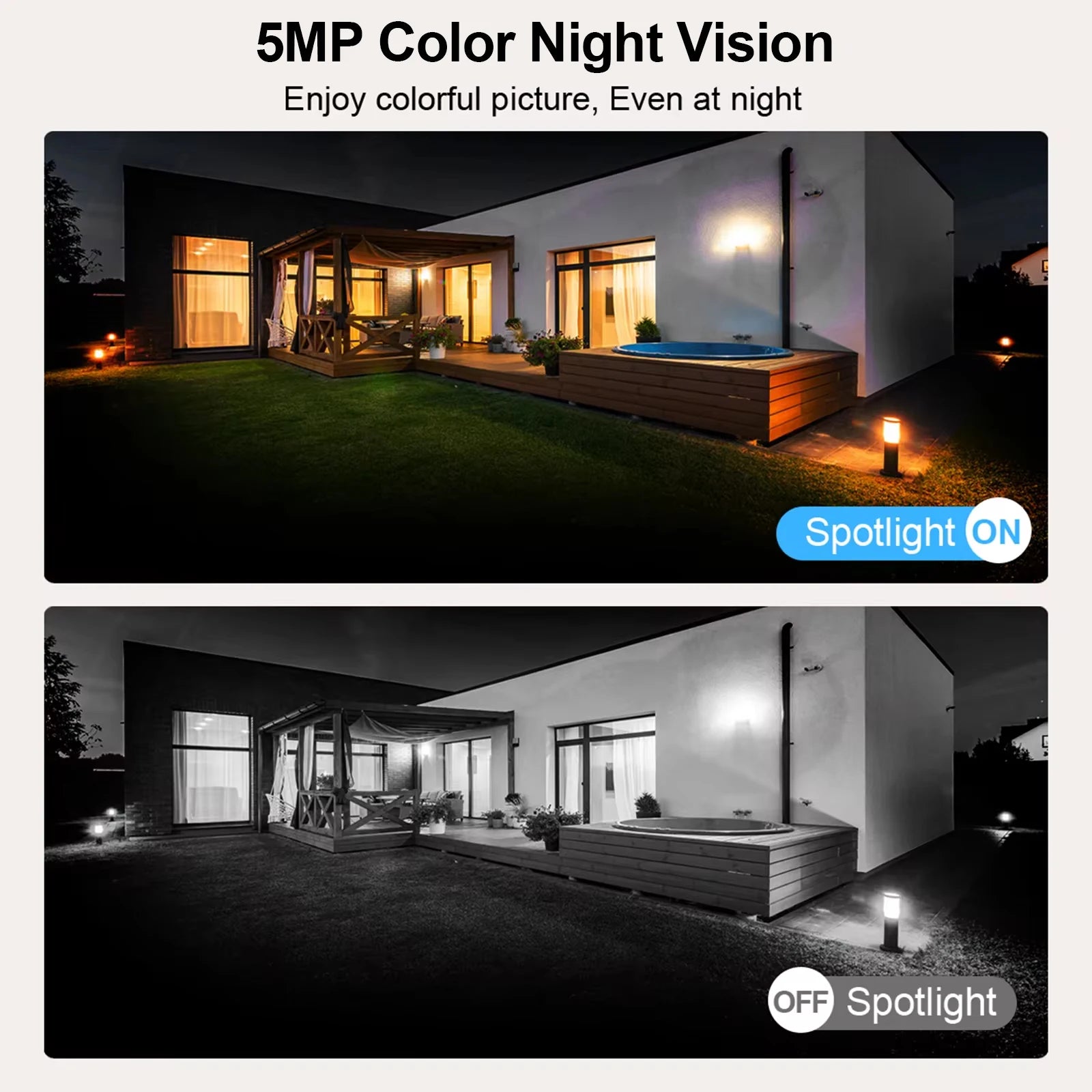 ANRAN 5MP Solar Powered WiFi Smart Home Security Camera