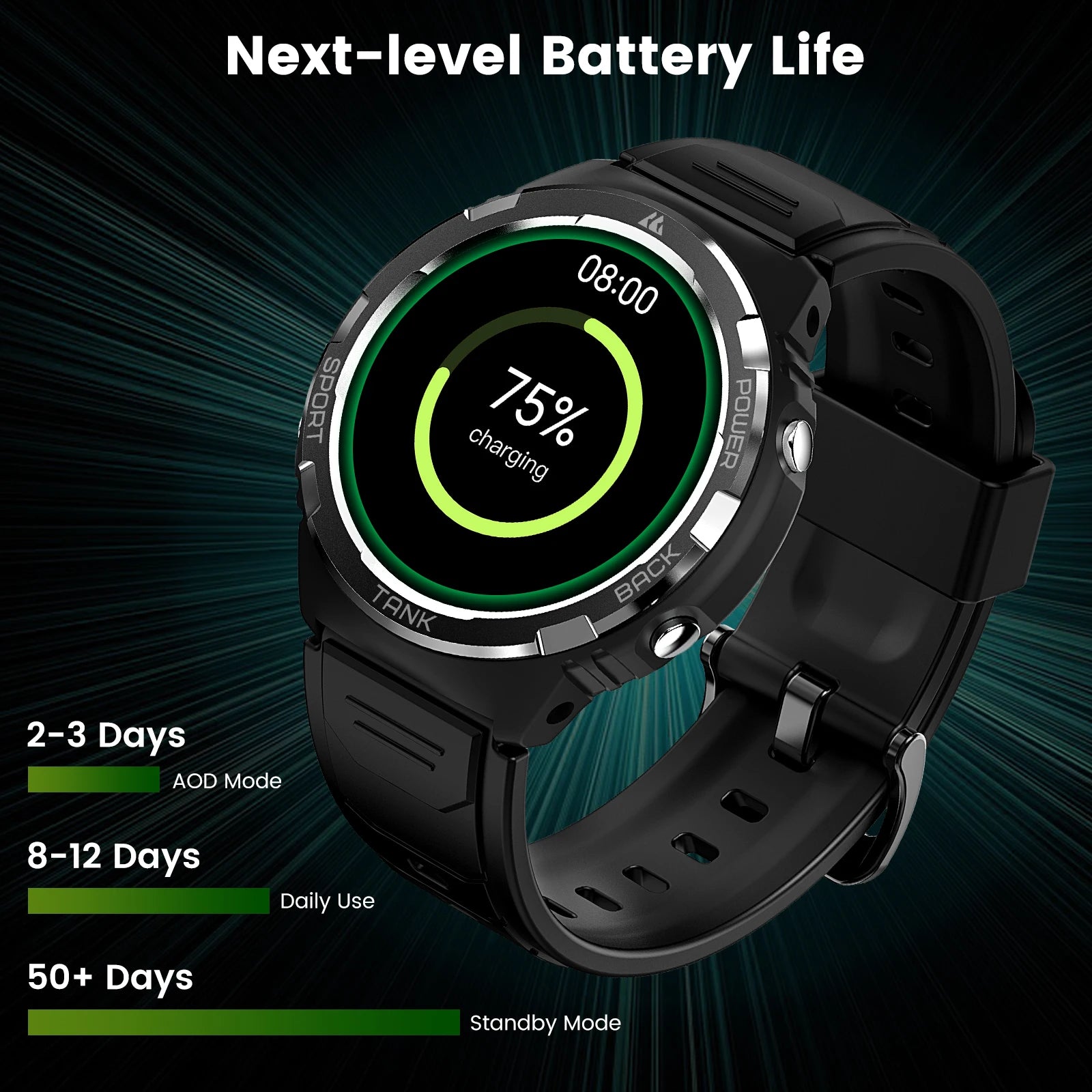 KOSPET Tank S1 1.30" AMOLED Smart Watch