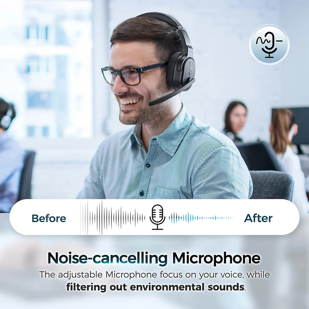 MPOW E65 2in1 Bluetooth Wireless Office Headset