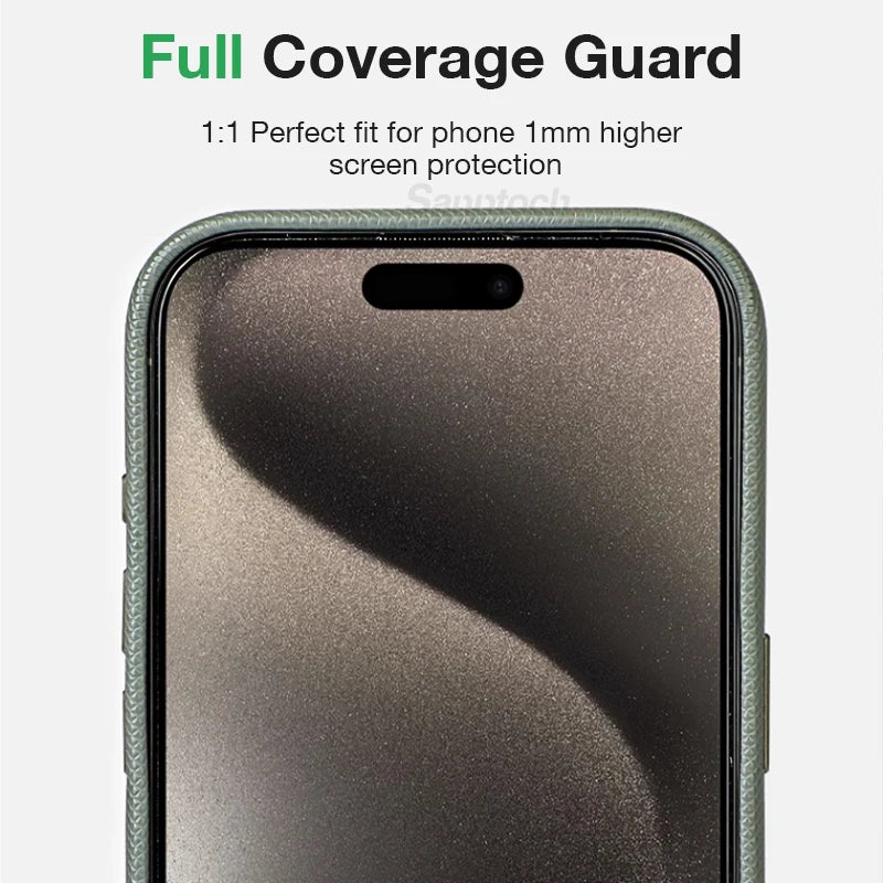 Leather Textured MagSafe Shockproof Case for Apple iPhone