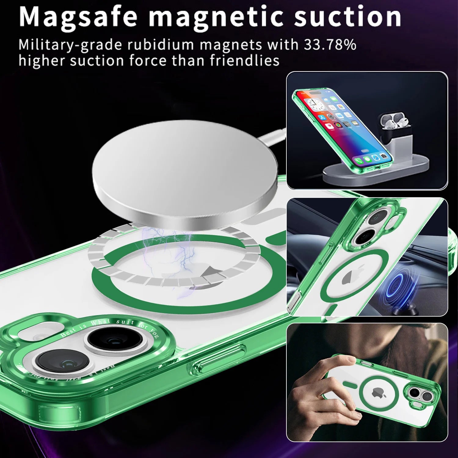 Translucent Magnetic Matte Case for Apple iPhone