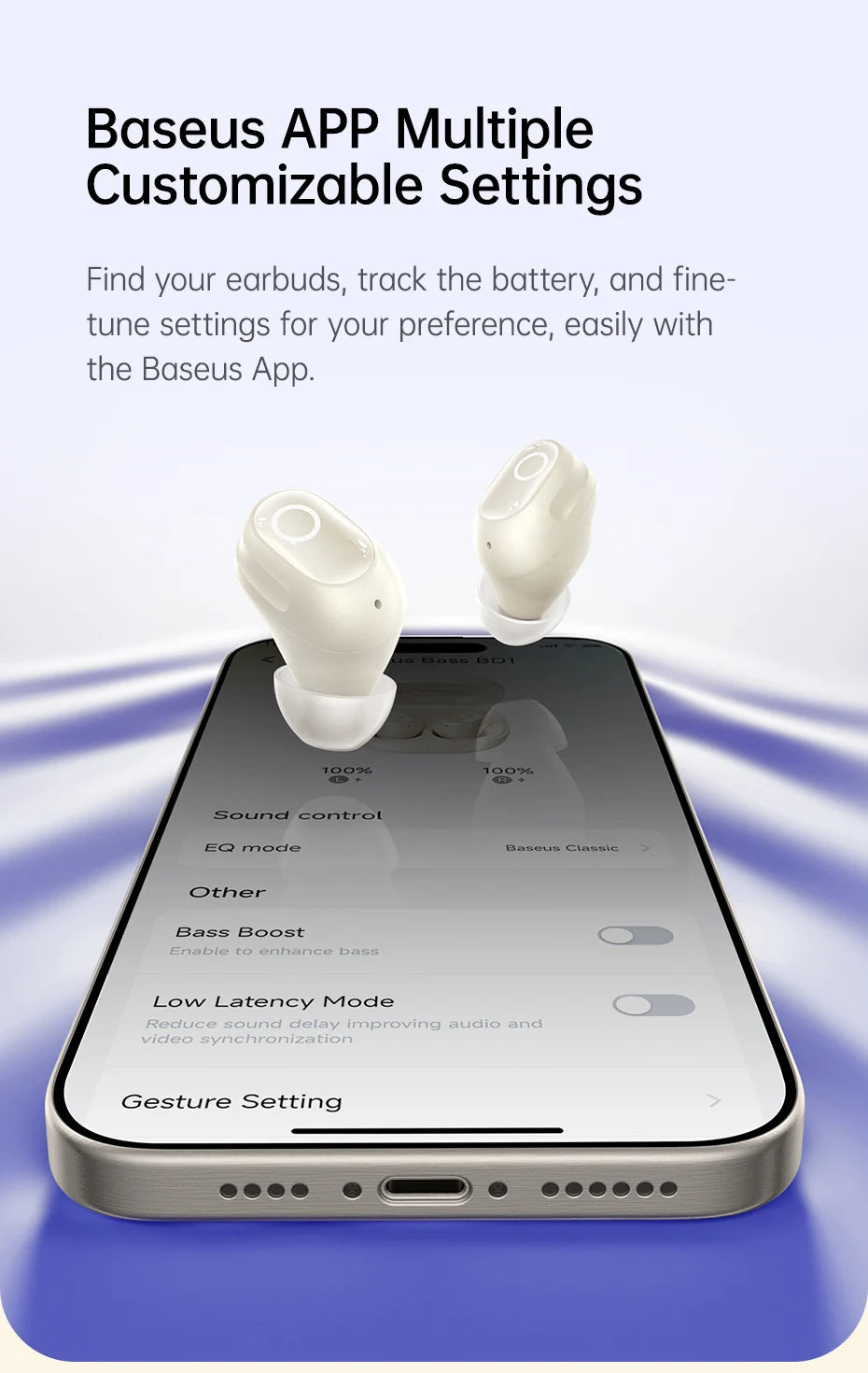 BASEUS Bass BD1 Bluetooth Wireless Earbuds