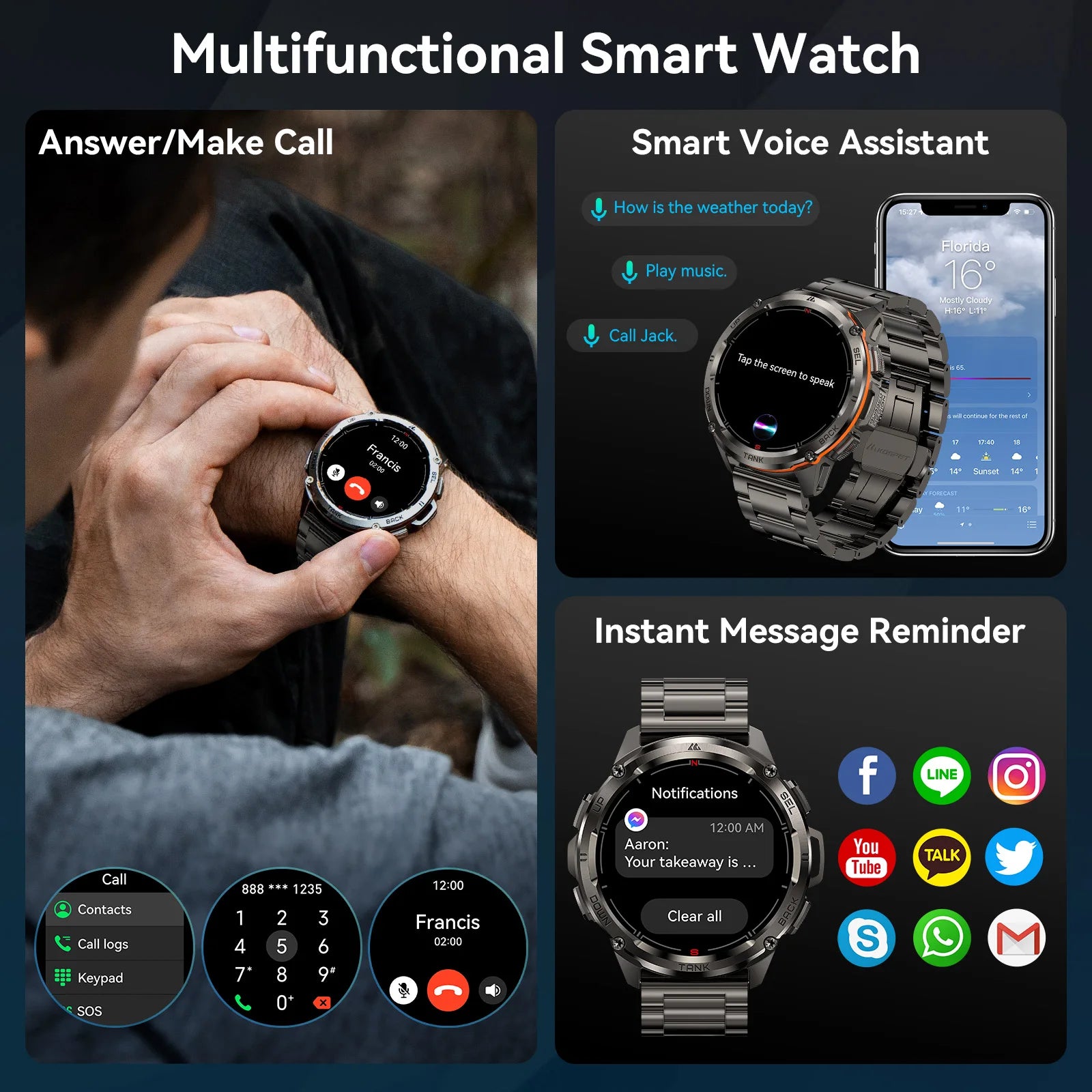 KOSPET Tank T3 Ultra 1.43" GPS Smart Watch