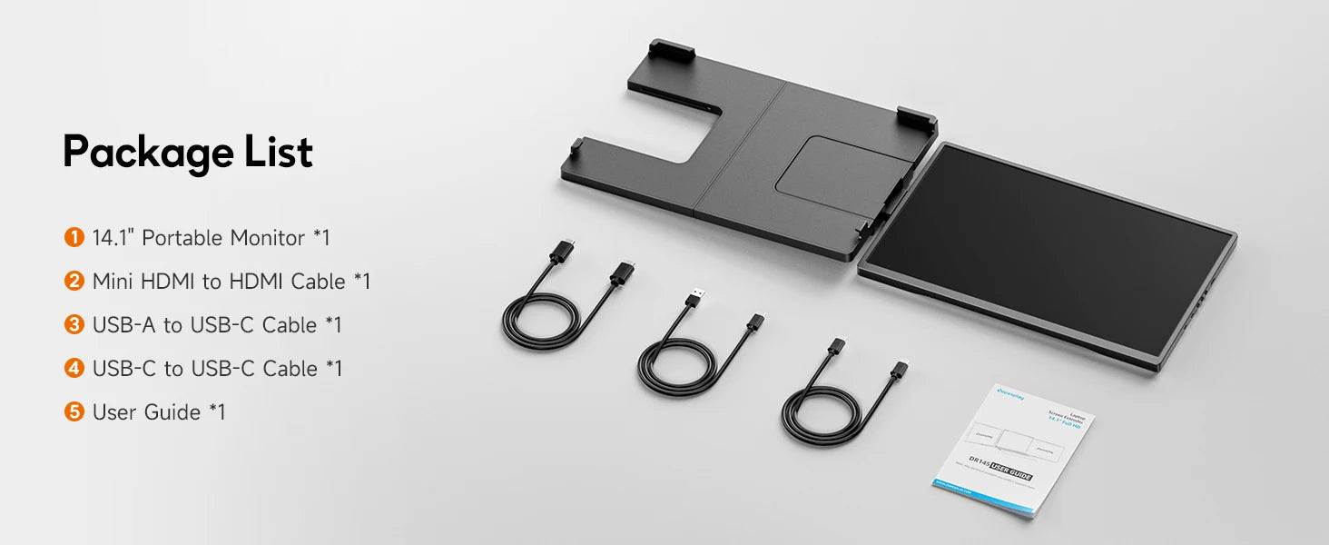 DOPESPLAY Full HD 14.1" IPS Portable Monitor and Laptop Screen Extender