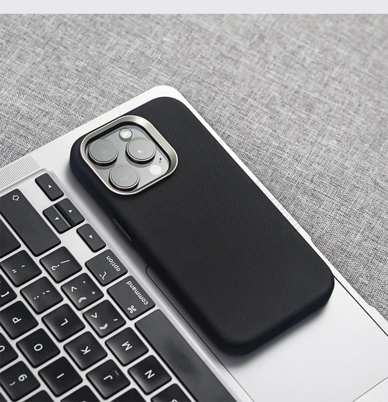 Leather Textured MagSafe Shockproof Case for Apple iPhone