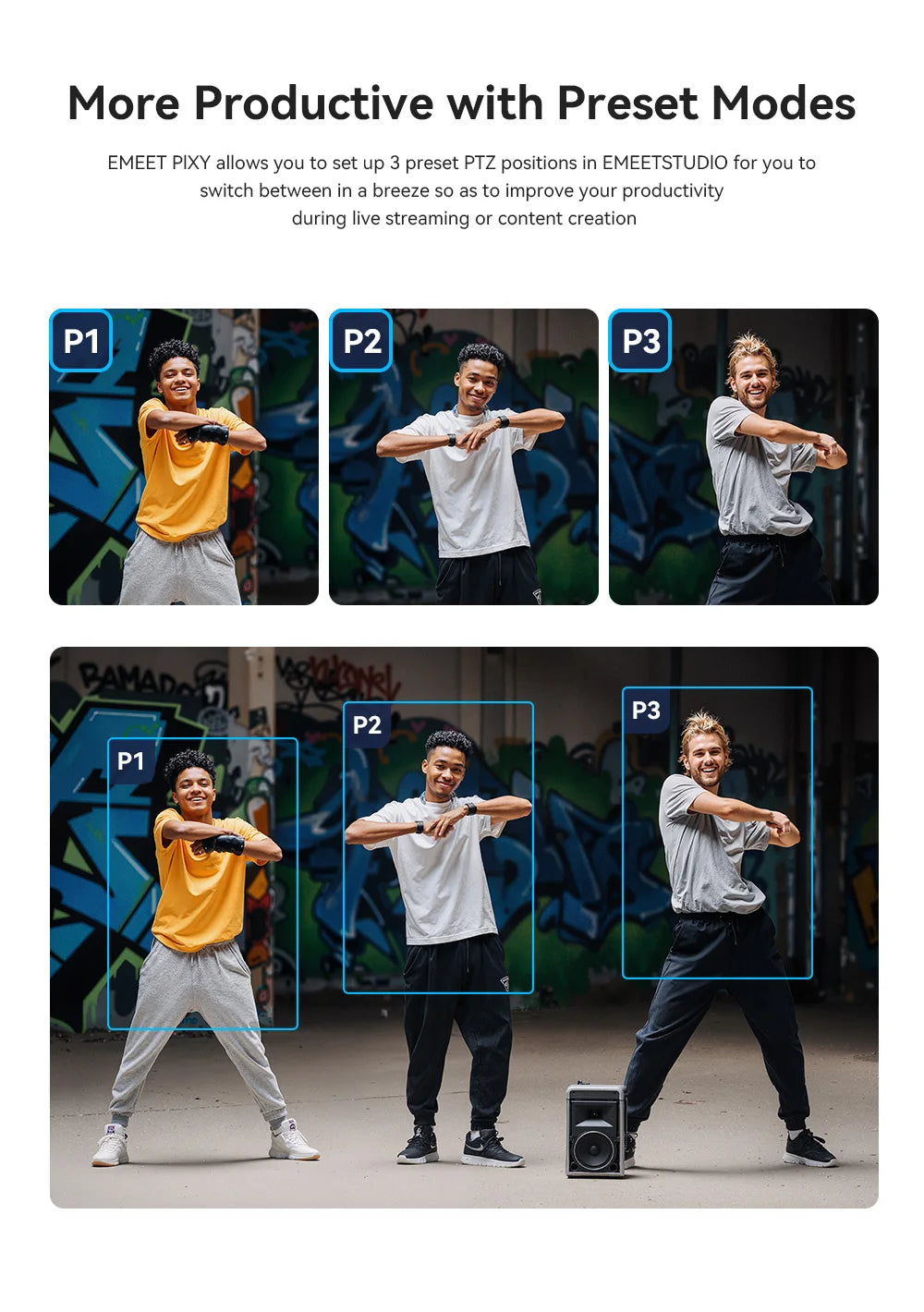 EMEET PIXY 4K Dual-Lense AI Tracking Streaming Webcam