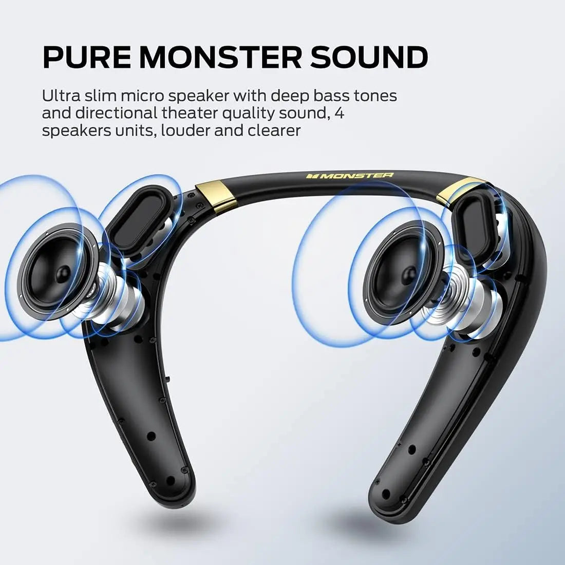 MONSTER Boomerang Portable Bluetooth Wireless Neckband Speaker