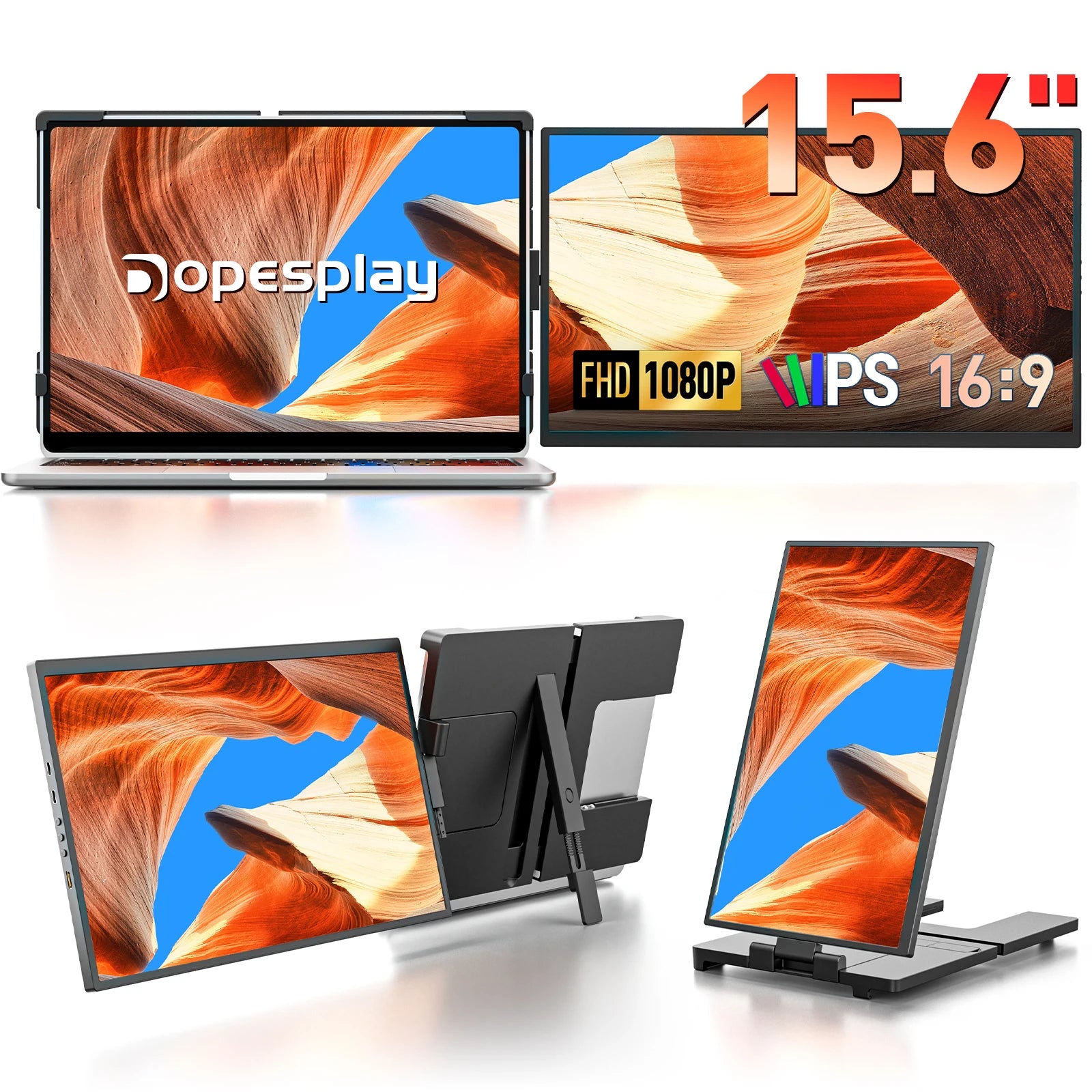 DOPESPLAY Full HD 15.6" IPS Portable Monitor and Laptop Screen Extender