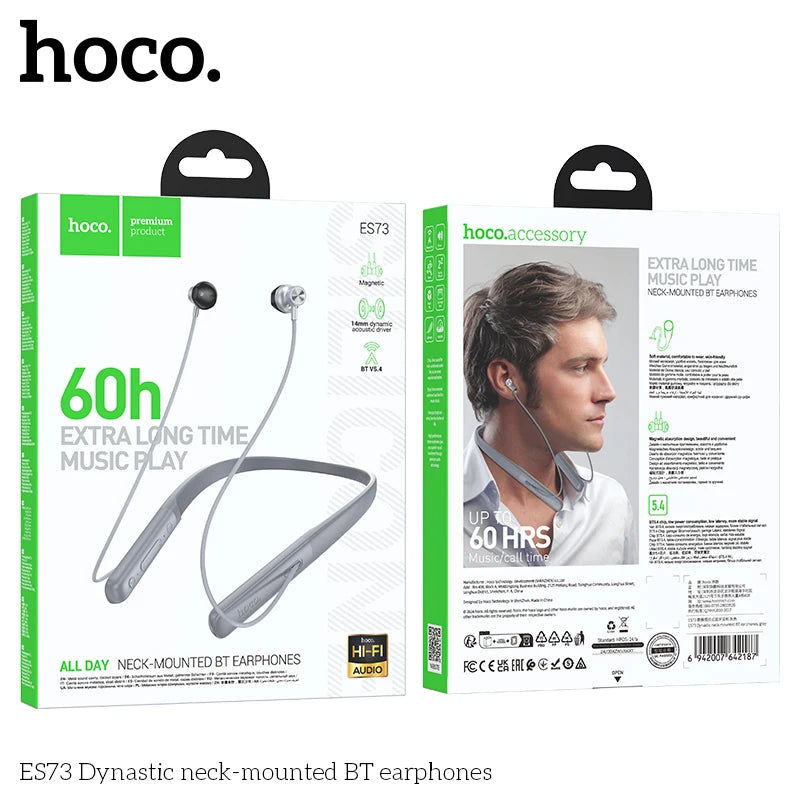 HOCO ES73 Neckband Bluetooth Wireless Earphones