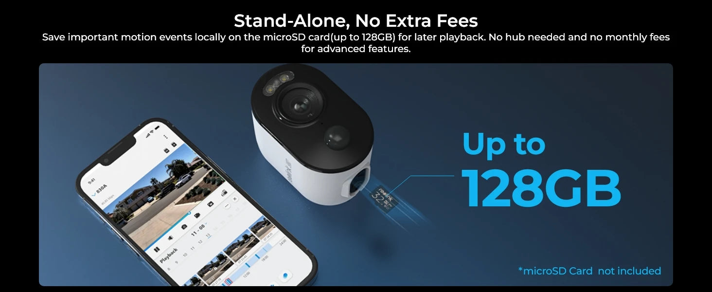 REOLINK Argus 3 Ultra 8MP Solar Powered Smart Home Security Camera