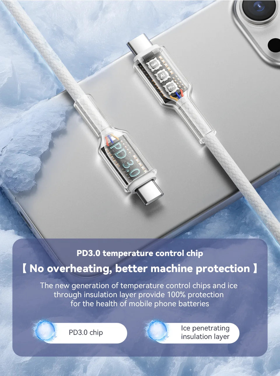 KUULAA 60W Type-C to Type-C Fast Charging and Data Cable