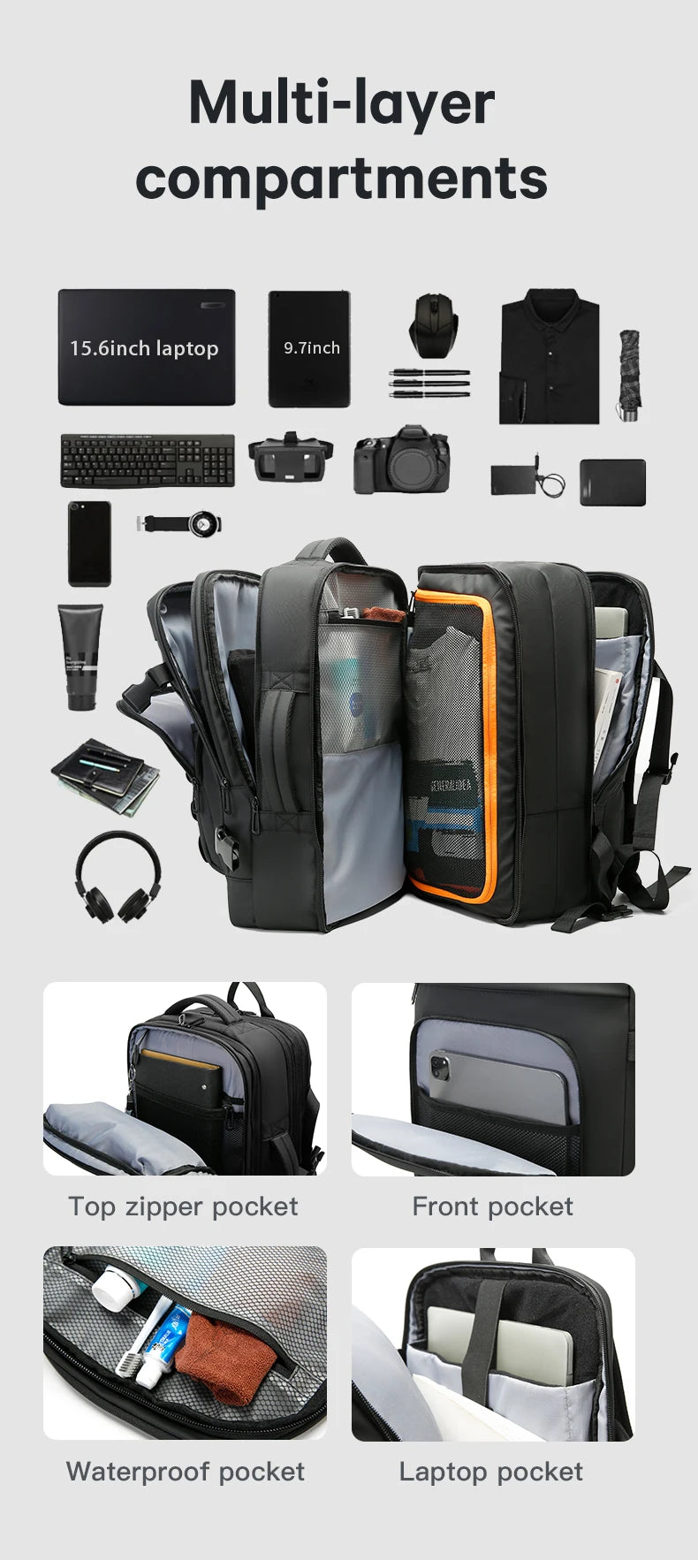 BANGE BG-3055 Professional Laptop Bag & Travel Rucksack
