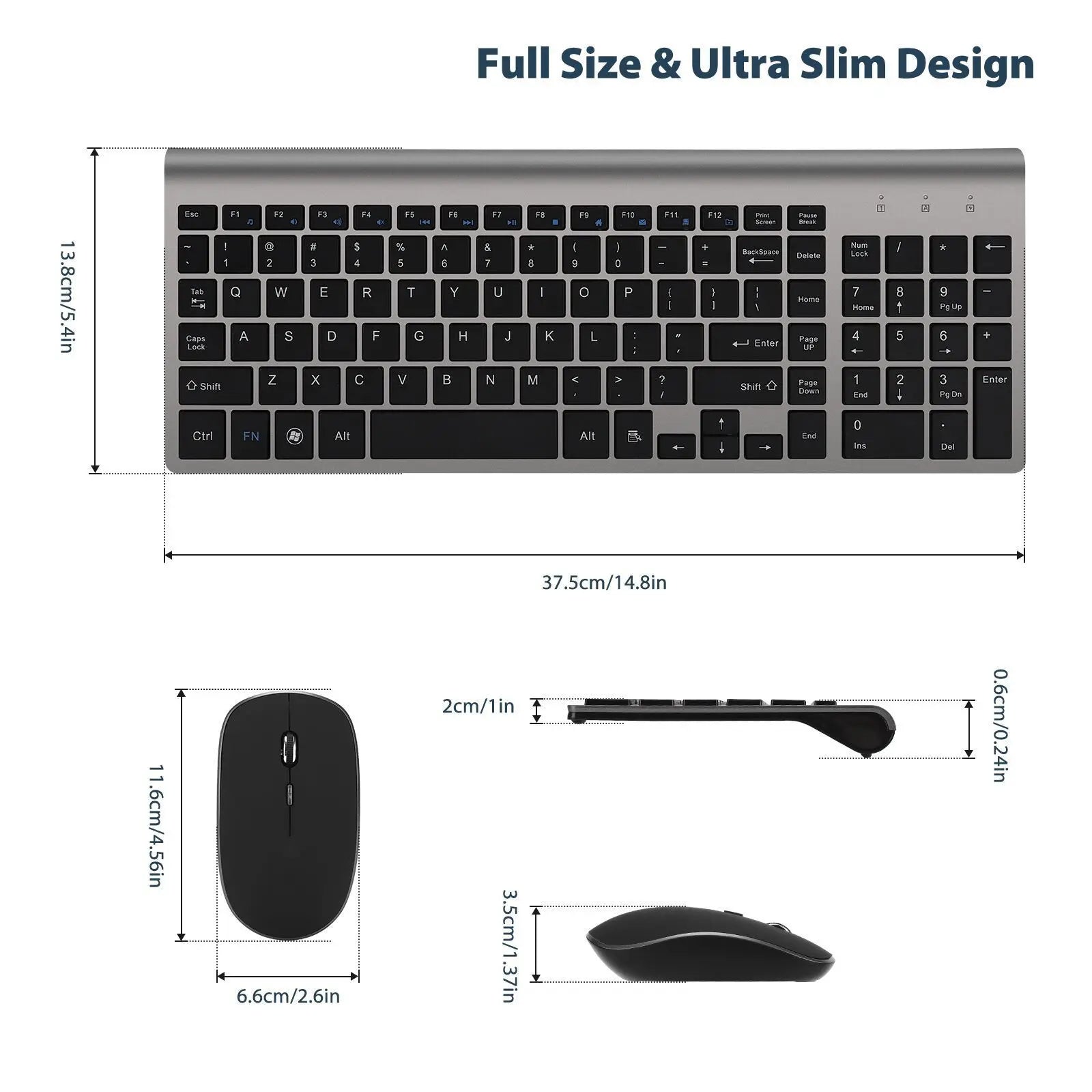seenda Rechargeable Wireless Keyboard Mouse Combo Full Size Cordless Keyboard ＆ Mouse Sets with Build-in Lithium Battery Ultra Thin Quiet Keyboard Mi SEENDA Rechargeable Wireless Vertical Mouse