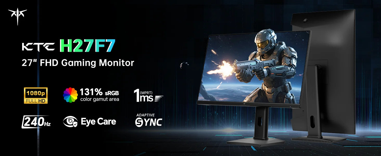 KTC 27" 240Hz 1080p FHD Gaming Monitor - Black
