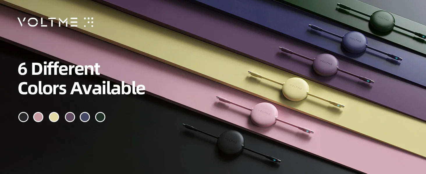 VOLTME 100W Retractable Type-C to Type-C Charging and Data Cable