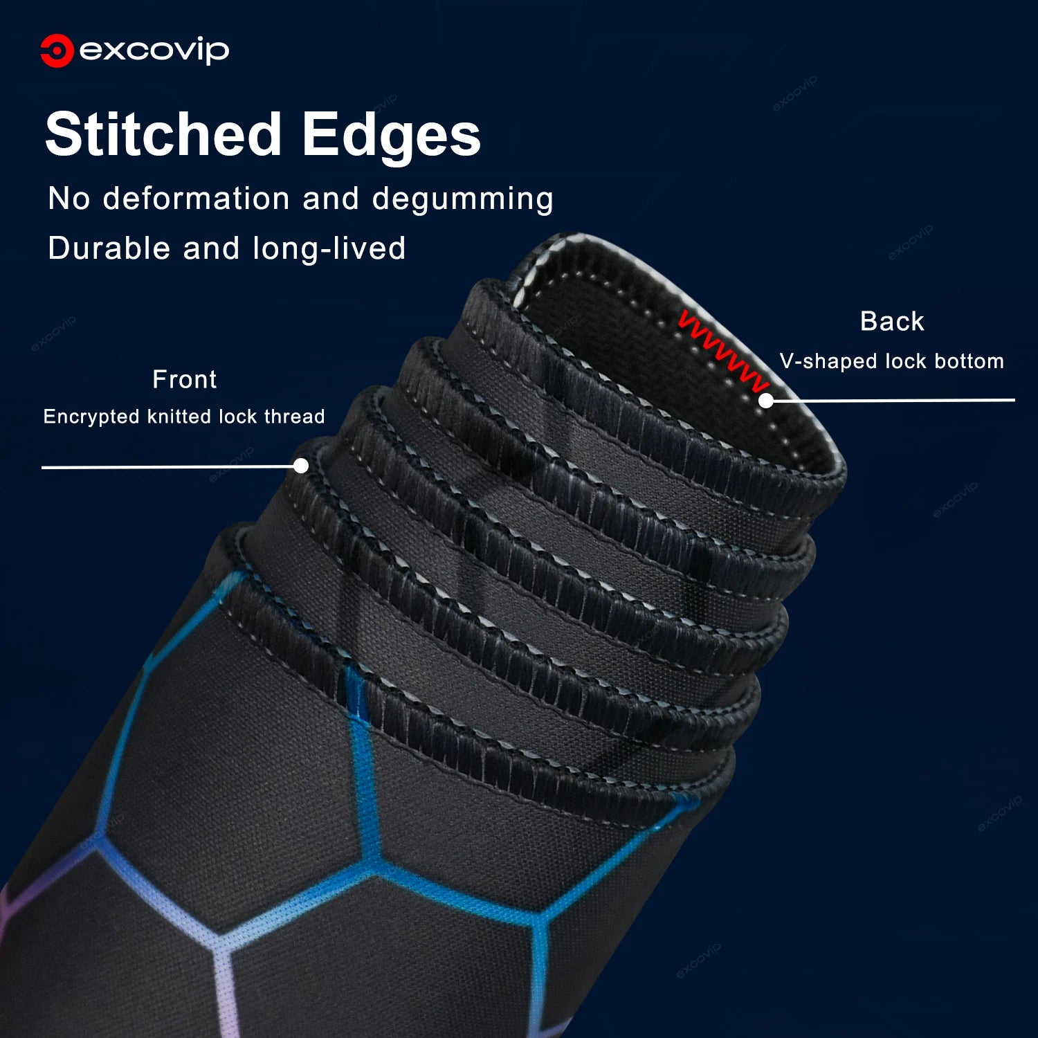 EXCO Non-Slip Hexagon Design Desk Mat & Gaming Pad