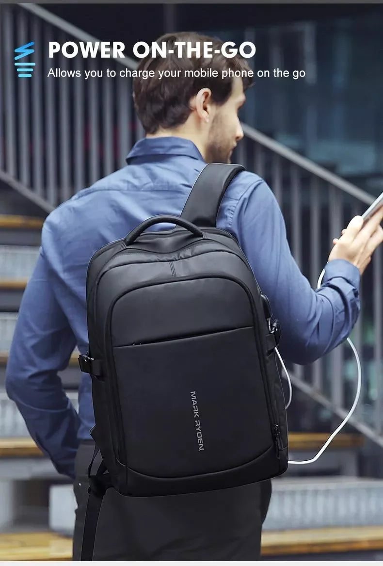 MARK RYDEN MR9191 Business Travel Backpack with USB Charging Port