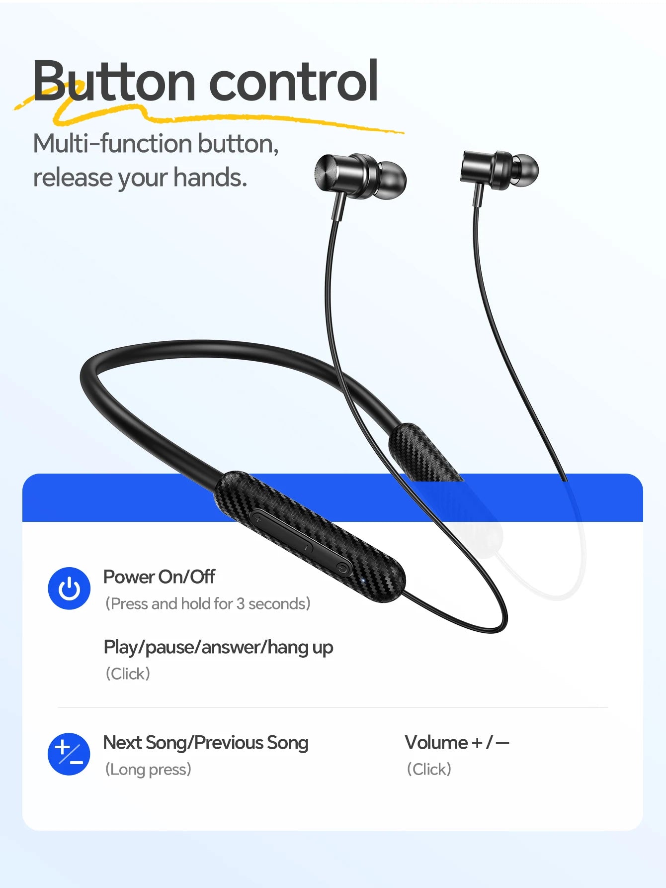 HOCO ES70 Neckband Bluetooth Wireless Earbuds