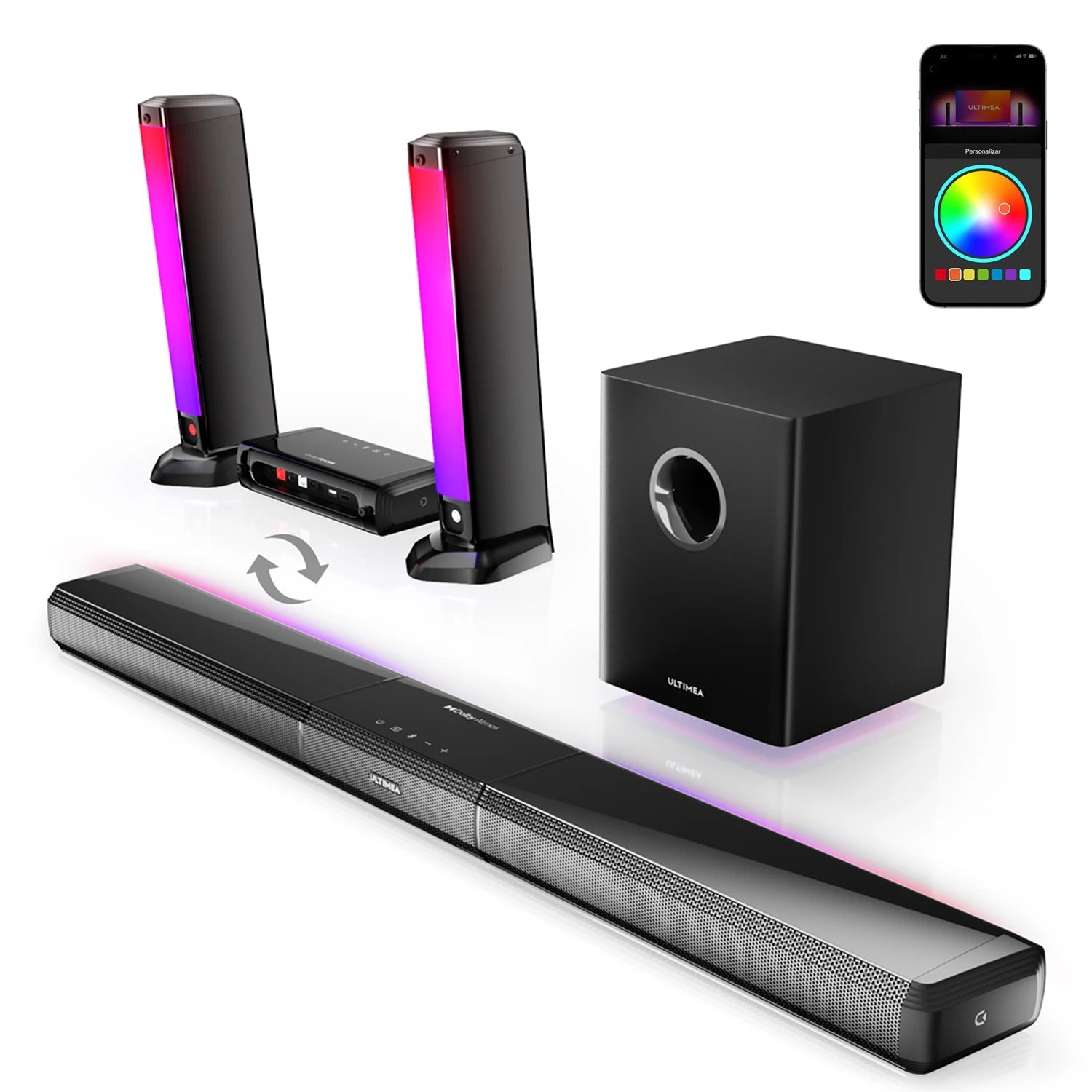 ULTIMEA Apollo S80 5.1 Lighting Sound Bar with Dolby Atmos