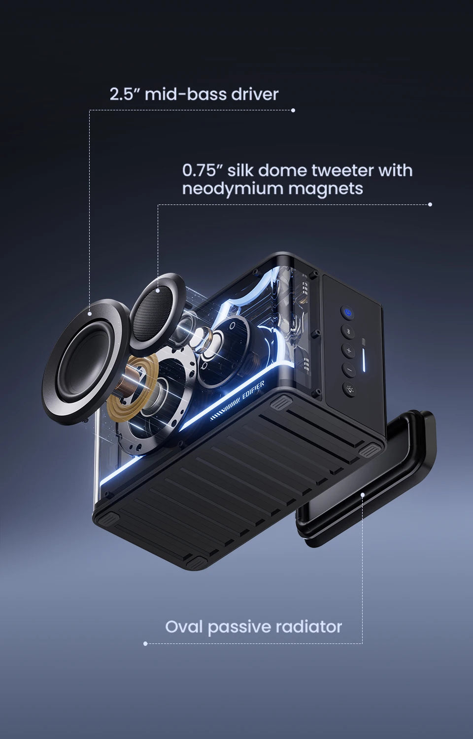EDIFIER QD25 Portable Bluetooth Wireless Speaker