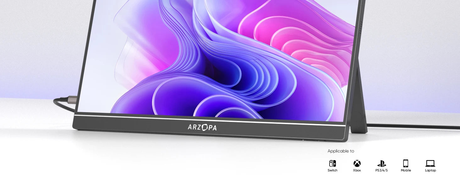 ARZOPA A1M Full HD 17.3" Portable Monitor with Integrated Stand