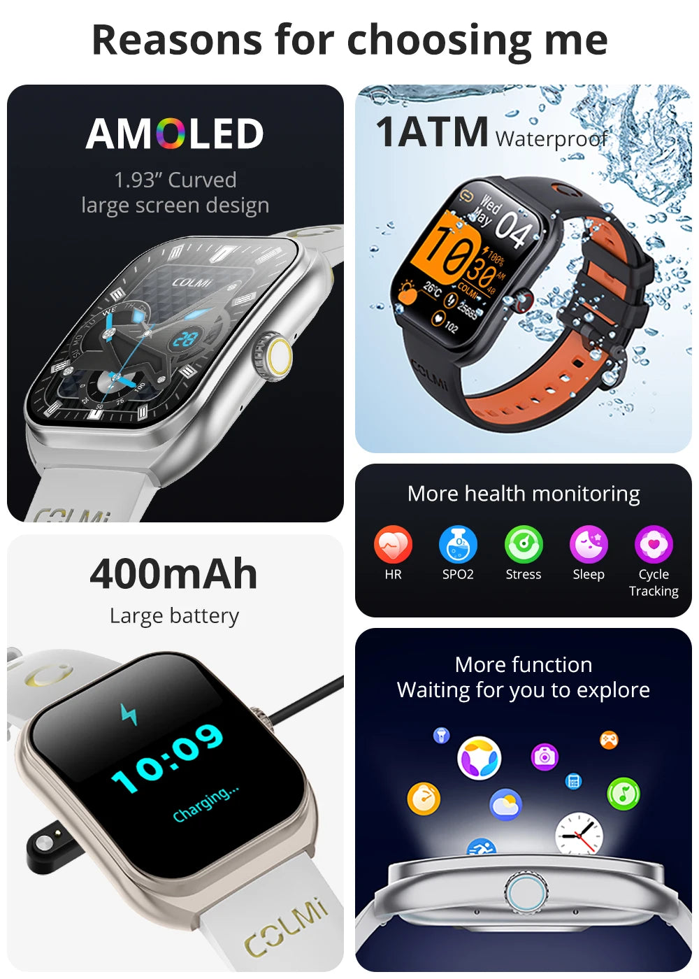 COLMI P86 1.93" AMOLED Smart Watch