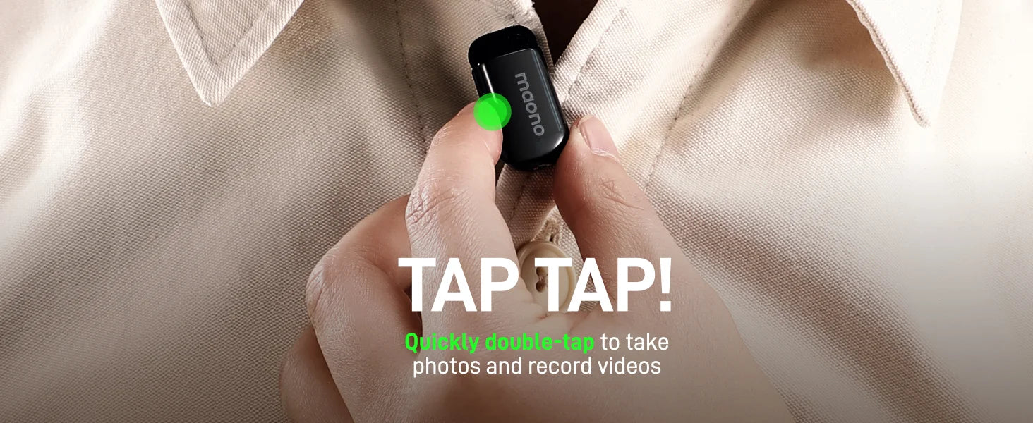 MAONO Wave T1 Mini Wireless Microphone with AI Voice Changer